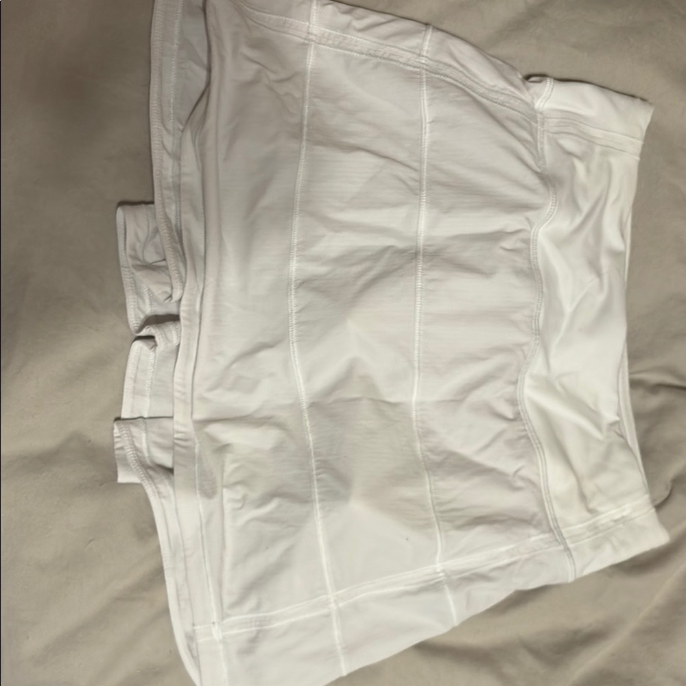 White Lululemon Pace Rival Mid-Rise Skirt